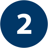 white number 2 in a dark blue circle