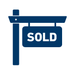 house sold sign icon