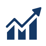 icon representing investment growth with a climbing arrow