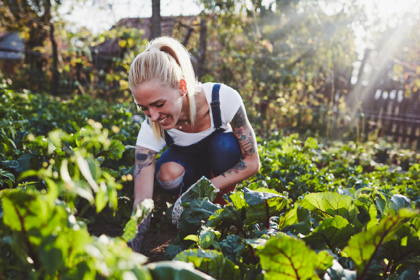 woman gardening