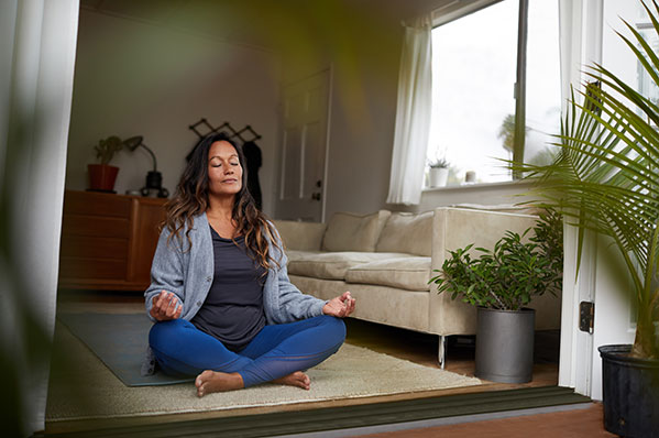 woman meditating