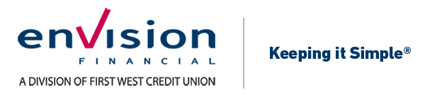 Envision Financial logo plus Keeping it Simple text